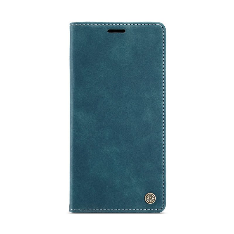 CaseMe - 013 TPU zakelijke stijl vintage matte horizontale flap lederen hoes voor iPhone 12 Pro Max blauw