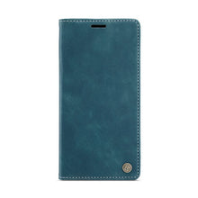 CaseMe - 013 TPU zakelijke stijl vintage matte horizontale flap lederen hoes voor iPhone 12 Pro Max blauw