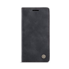CaseMe - 013 TPU zakelijke stijl vintage matte horizontale flap leren hoes voor iPhone 12 Mini zwart