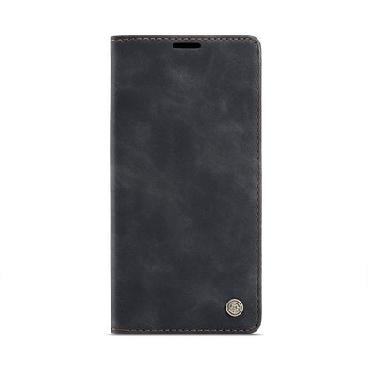 Caseme - 013 TPU zakelijke stijl vintage matte horizontale flap leren hoes voor iPhone 12 Pro Max zwart