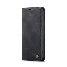 CaseMe - 013 TPU zakelijke stijl vintage matte horizontale flap leren hoes voor iPhone 6/7/8/SE 2020/SE 2022 Zwart