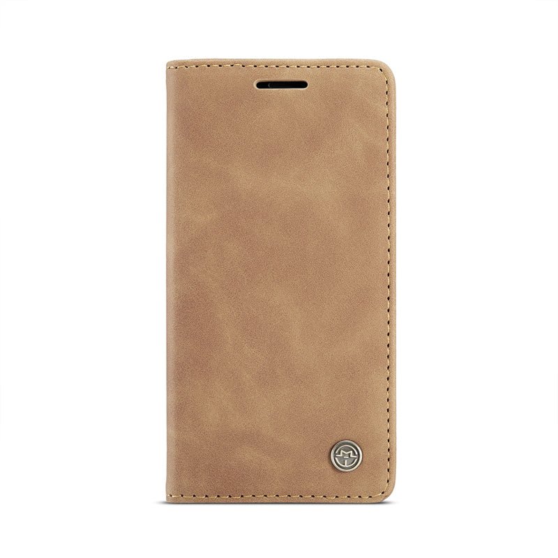 CaseMe - 013 TPU zakelijke stijl vintage matte horizontale flap leren hoesje voor iPhone 12 Mini geel
