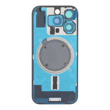 Batterij cover + Back Camera Lens en Bezel met magneetring + metalen plaat voor iPhone 16 Pro Black Titanium HQ