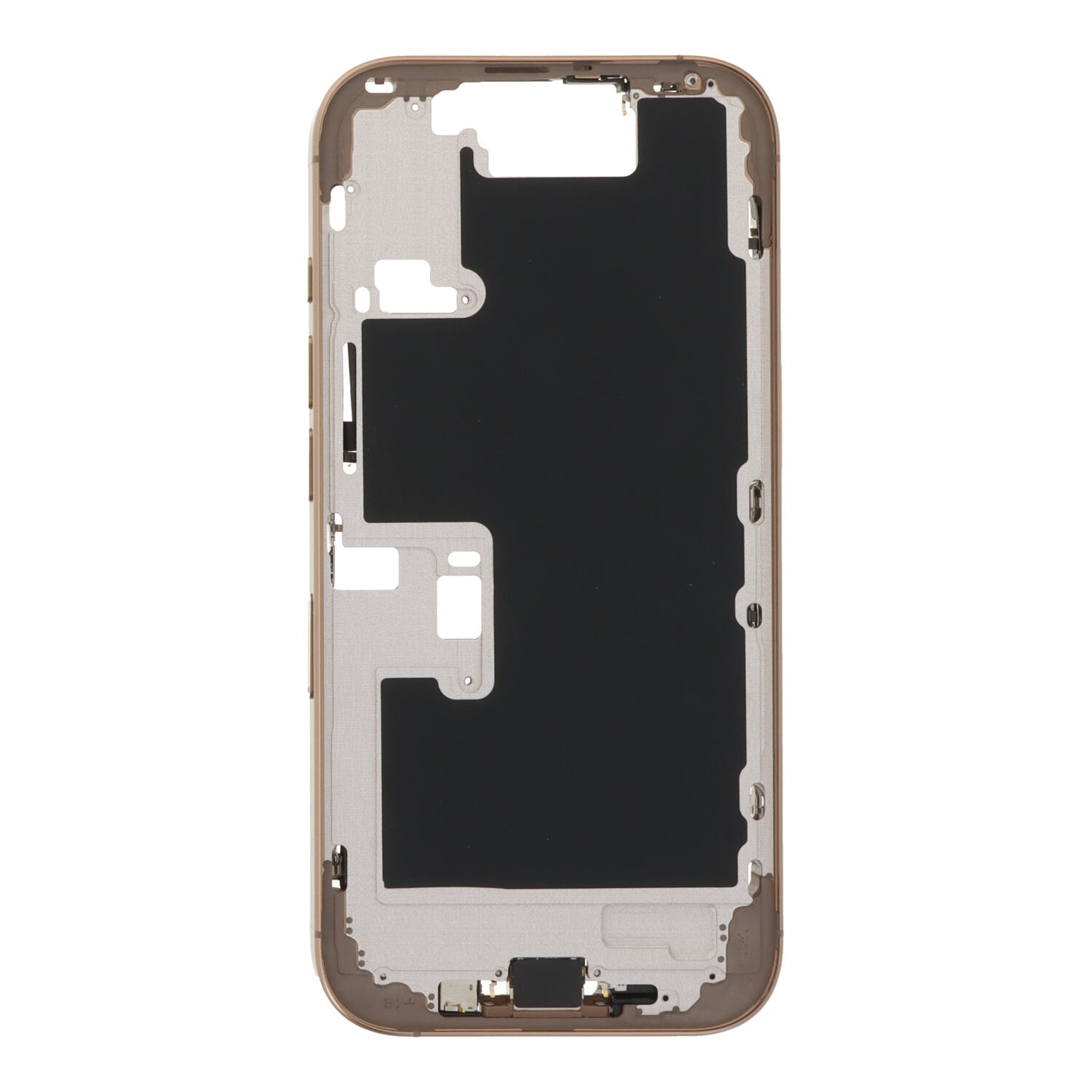 Middenframe assemblage met zij knoppen + SIM kaart houder + Aanpasbare knop voor iPhone 16 Pro Europese Versie Desert Titanium OEM