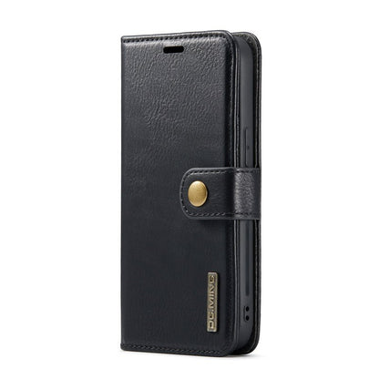 DG.MING twee - vouw cowhide texture hoesje voor iPhone 15 Pro zwart