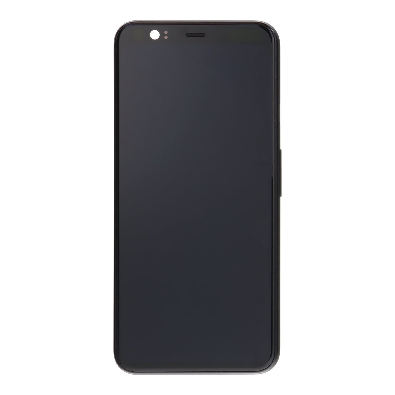 Display met frame en witte aan - uitknop voor Google Pixel 4 zwart Origineel