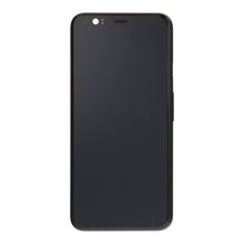 Display met frame en witte aan - uitknop voor Google Pixel 4 zwart Origineel