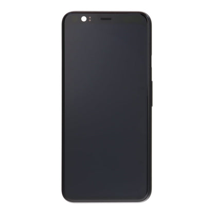 Display met frame en witte aan - uitknop voor Google Pixel 4 zwart Origineel