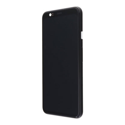 Display met frame en witte aan - uitknop voor Google Pixel 4 zwart Origineel