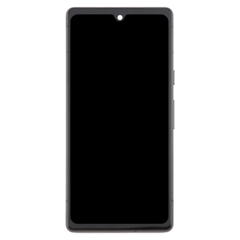 Display met frame zonder vingerafdruksensor flex kabel voor Google Pixel 7a OLED Snow HQ