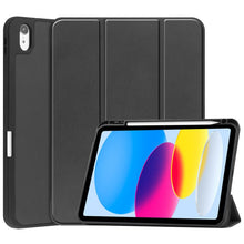Driedubbel opvouwbare hoes met TPU pennensleuf voor iPad 2022/10e zwart