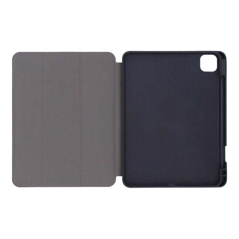 Driedubbel opvouwbare leren hoes met TPU pennenhouder voor iPad Pro 11 2018/Pro 11 2020 zwart