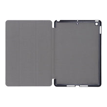 Driedubbelgevouwen lederen hoes voor iPad 9.7 2017/9.7 2018 zwart