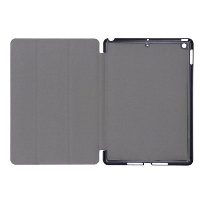 Driedubbelgevouwen lederen hoes voor iPad 9.7 2017/9.7 2018 zwart