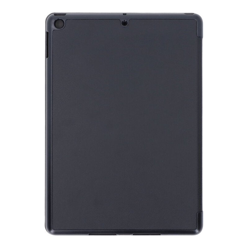 Driedubbelgevouwen lederen hoes voor iPad 9.7 2017/9.7 2018 zwart