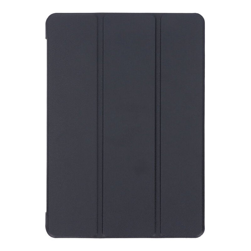 Driedubbelgevouwen lederen hoes voor iPad 9.7 2017/9.7 2018 zwart