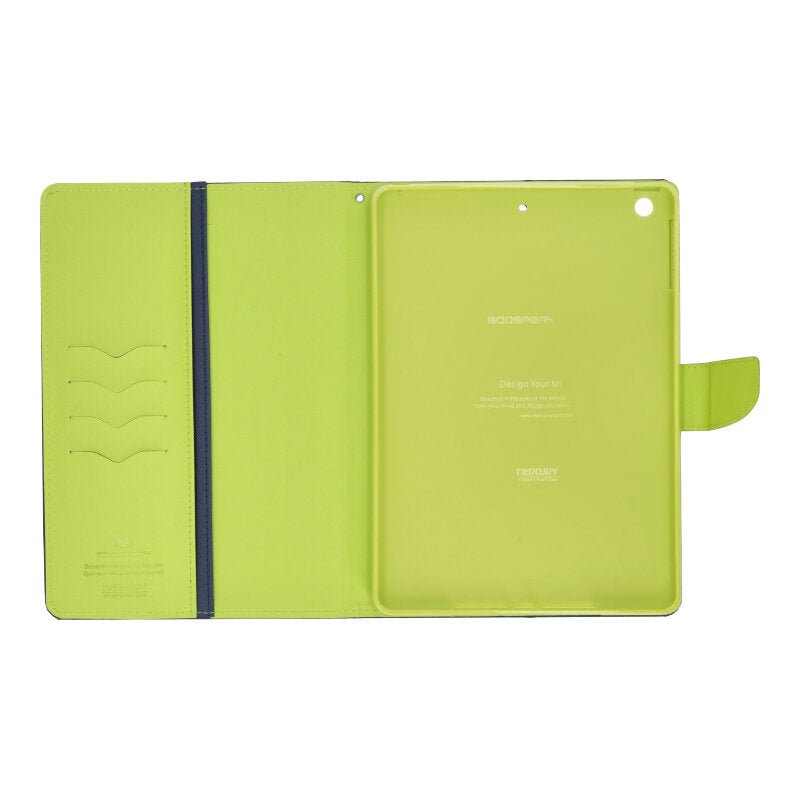Dual color wallet pu+tpu hoes voor iPad Air blauw/groen