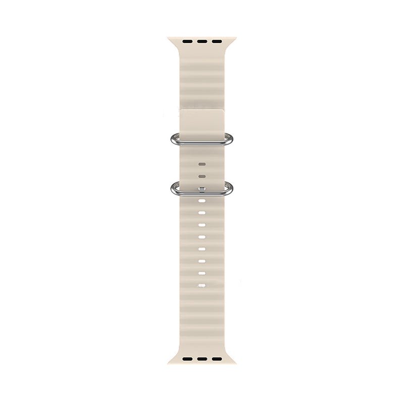 Dubbele gesp siliconen band voor Apple Watch 38MM/40MM/41MM/42MM (S10) Starlight