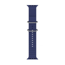 Dubbele gesp siliconen band voor Apple Watch 42MM/44MM/45MM/46MM/49MM Midnight Blue