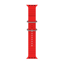 Dubbele gesp siliconen band voor Apple Watch 42MM/44MM/45MM/46MM/49MM Rood