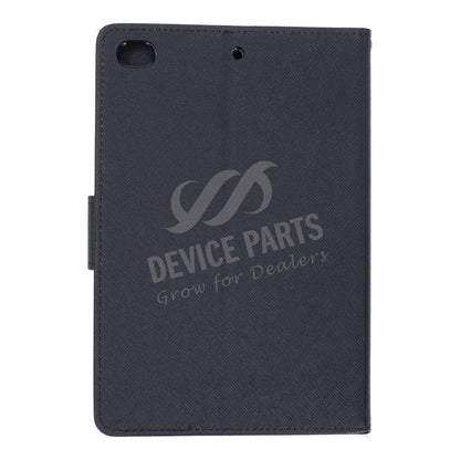 Dubbelkleurige portemonnee PU+TPU hoes voor iPad Mini 4/Mini 2019 Zwart/Zwart