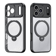 DUX DUCIS Aimo Mag Series Magnetische Matte Anti - drop TPU + PC Hoes met Ring Houder voor iPhone 17 Pro Max Black