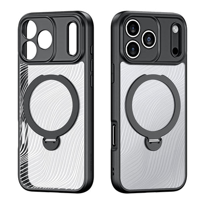 DUX DUCIS Aimo Mag Series Magnetische Matte Anti - drop TPU + PC Hoes met Ring Houder voor iPhone 17 Pro Max Black