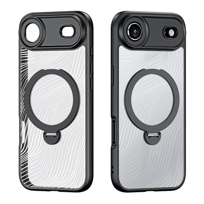 DUX DUCIS Aimo Mag Series magnetische matte Anti - drop TPU + PC hoes met ringhouder voor iPhone 17 Air zwart