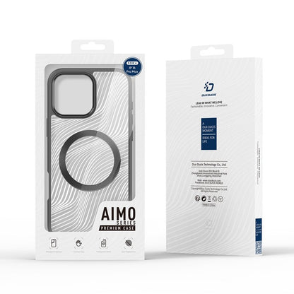 DUX DUCIS Aimo Mag Series Magnetische Matte Anti - drop TPU + PC Hoesje voor iPhone 16 Pro Max Zwart
