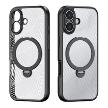 DUX DUCIS Aimo Mag Series magnetische matte anti - val TPU + PC hoes met ringhouder voor iPhone 17 zwart