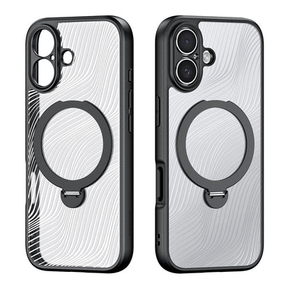 DUX DUCIS Aimo Mag Series magnetische matte anti - val TPU + PC hoes met ringhouder voor iPhone 17 zwart