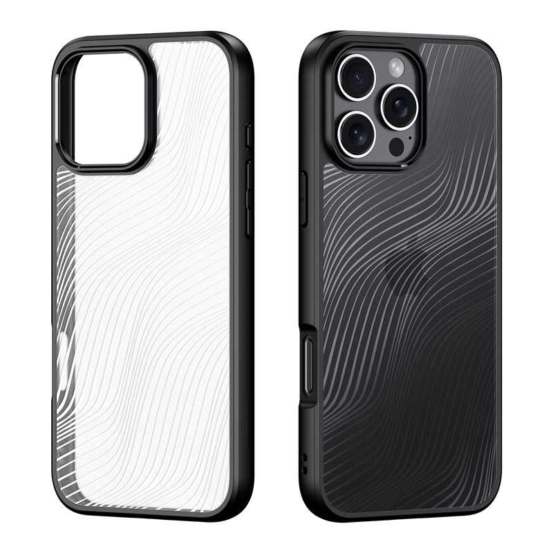 DUX DUCIS Aimo Series Matte Anti - drop TPU + PC Hoesje voor iPhone 16 Pro Max Zwart
