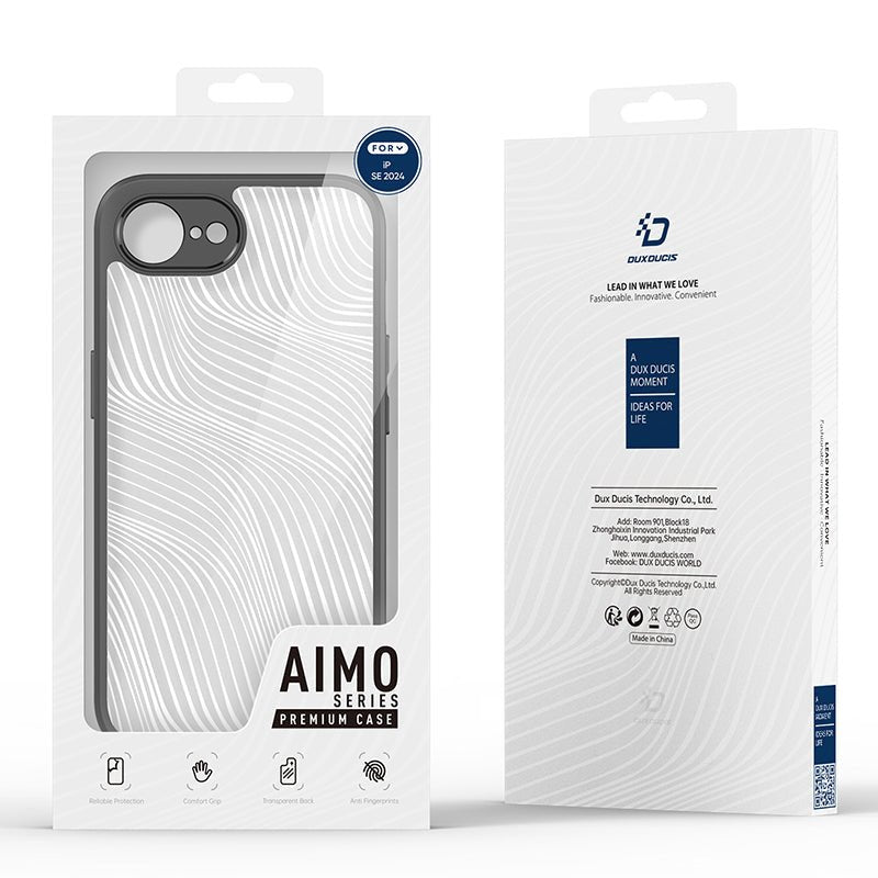 DUX DUCIS Aimo Series Matte Anti - drop TPU + PC Hoesje voor iPhone 16e Black - OEM Spares