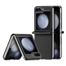 DUX DUCIS Bril Series Leather PU+PC Hoes voor Samsung Galaxy Z Flip5 F731 Black