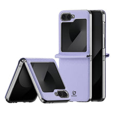 DUX DUCIS Bril Series Leather PU+PC Hoes voor Samsung Galaxy Z Flip6 Paars