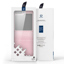 DUX DUCIS Bril Series Leather PU+PC Hoes voor Samsung Galaxy Z Flip6 Pink
