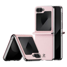 DUX DUCIS Bril Series Leather PU+PC Hoes voor Samsung Galaxy Z Flip6 Pink