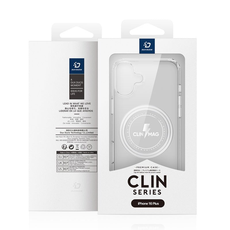 DUX DUCIS Clin Series Clear Case met MagSafe voor iPhone 16 Plus Transparant