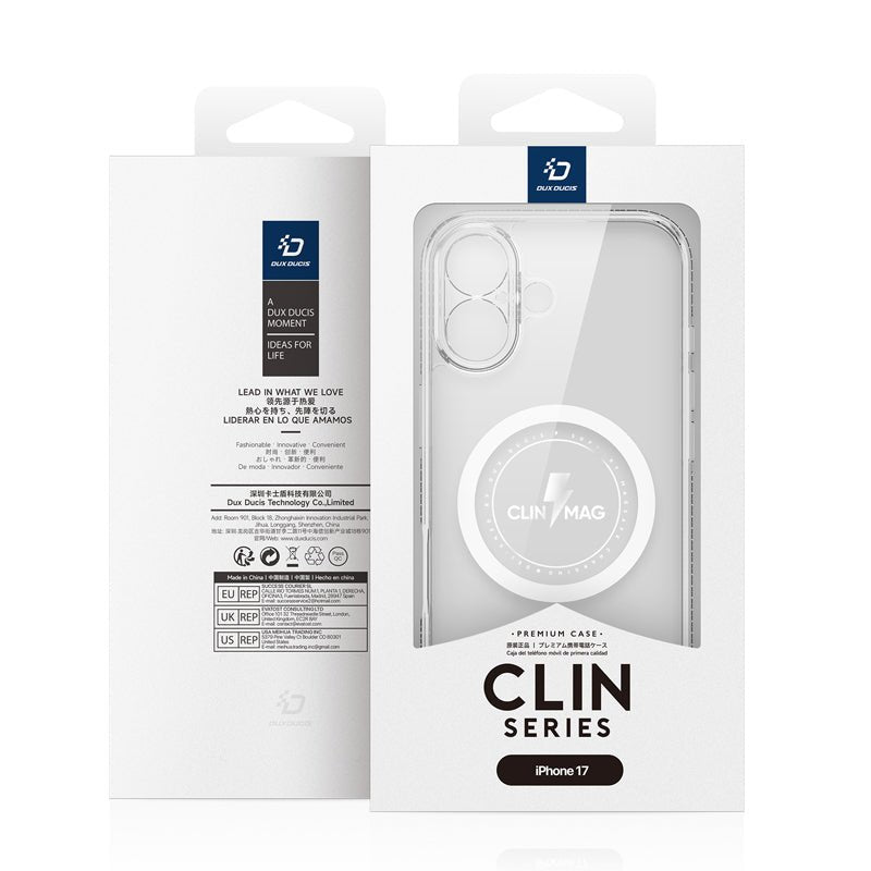 DUX DUCIS Clin Series Clear Case met MagSafe voor iPhone 17 Black