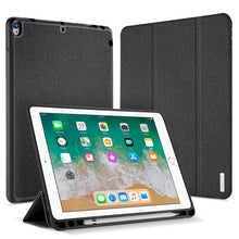 DUX DUCIS DOMO serie drievoudige standaard beschermende magnetische sluiting auto wake sleep hoes voor iPad Pro 10.5 2017/Air 2019/Air 3 zwart