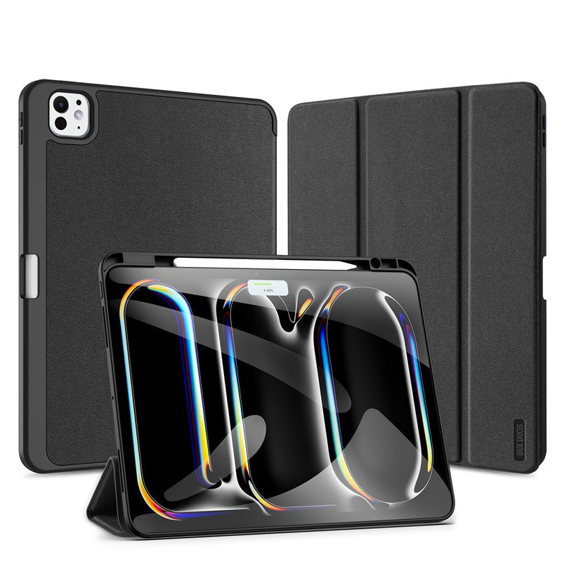 DUX DUCIS DOMO Series luxe slimme wake sleep driestand beschermhoes voor iPad Pro 13 2024 (7th) zwart