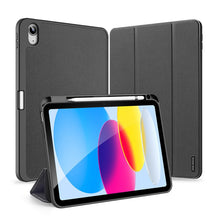 DUX DUCIS DOMO Series Luxe Smart Wake Sleep Trifold - stand Hoesje voor iPad 2022/10th zwart