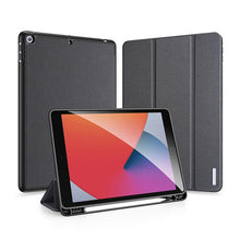 DUX DUCIS DOMO Series luxury smart wake sleep driehoekstand beschermhoes voor iPad 10.2 2019/10.2 2020/10.2 2021 zwart