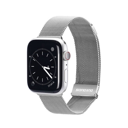 DUX DUCIS Milanese Series roestvrijstalen horlogeband voor Apple Watch 38MM/40MM/41MM/42(10e)MM Series zilver