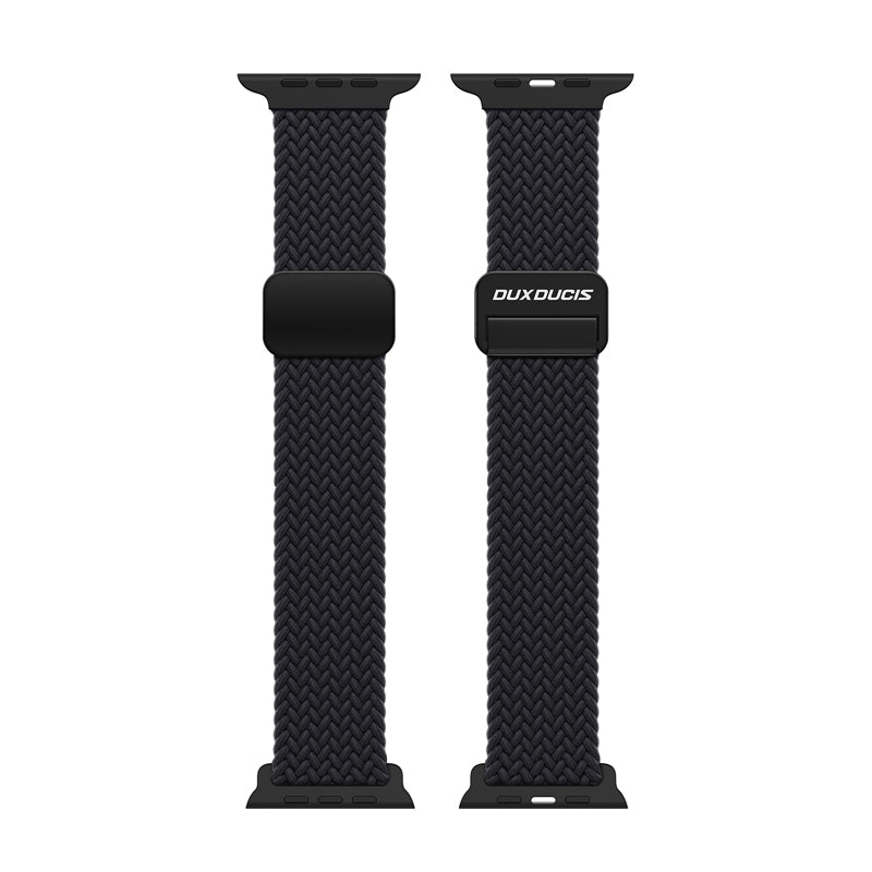 DUX DUCIS Mixture Pro Series Magnetische Gesp Nylon Geweven Horlogeband voor Apple Watch 42MM/44MM/45MM/46MM/49MM Series Black