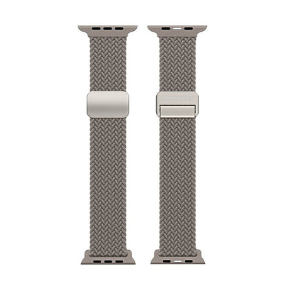 DUX DUCIS Mixture Pro Series magnetische gesp nylon geweven horlogeband voor Apple Watch 42MM/44MM/45MM/46MM/49MM series grijs