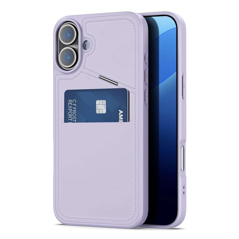 DUX DUCIS Rafi II serie magnetische lederen TPU+PC hoes voor iPhone 16 Plus paars