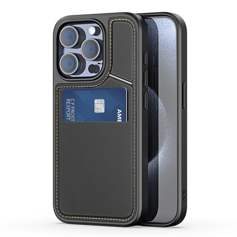DUX DUCIS Rafi II serie magnetische leren TPU+PC hoesje voor iPhone 15 Pro Max zwart