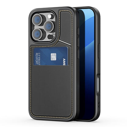 DUX DUCIS Rafi II Series magnetische leren TPU+PC hoes voor iPhone 16 Pro Max zwart