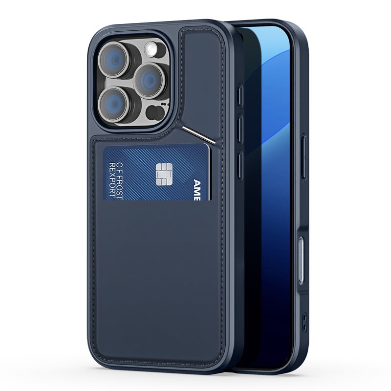 DUX DUCIS Rafi II Series magnetische leren TPU+PC hoesje voor iPhone 16 Pro Max blauw